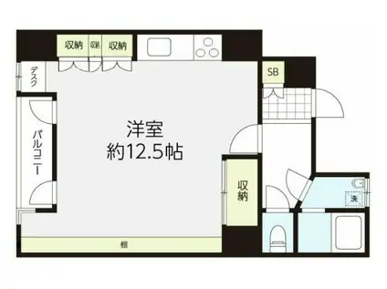 パレドール渋谷(ワンルーム/4階)の間取り写真