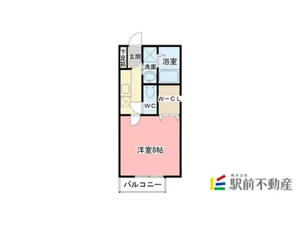 ジュナーブル(1K/1階)の間取り写真