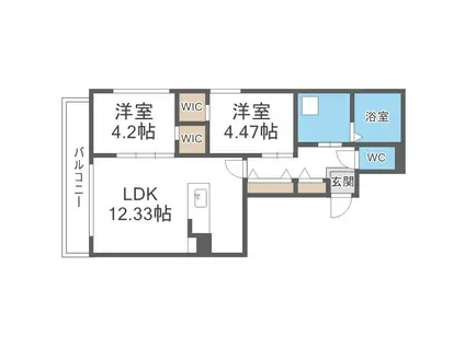 DOMINION N27(2LDK/3階)の間取り写真