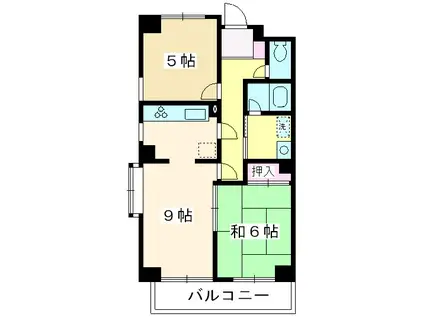 シャトー・レ・セルズィエール(2LDK/1階)の間取り写真