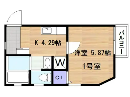 FOREST(1K/2階)の間取り写真