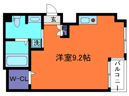 クラウンシティ本山(ワンルーム/3階)の間取り写真