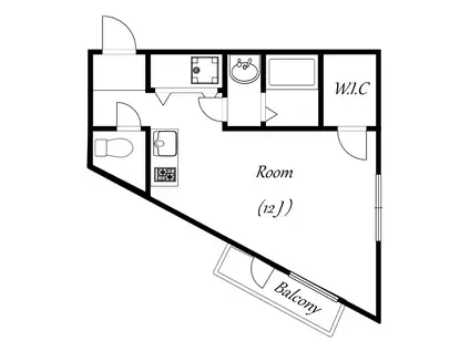 ボヌール浦安(1K/3階)の間取り写真