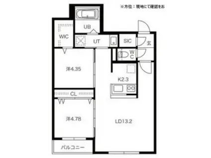 GATO ASSORTI(2LDK/4階)の間取り写真