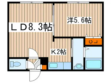 リージェントN札幌(1LDK/3階)の間取り写真