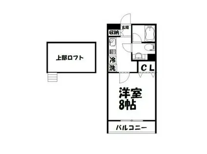 エスペランサ高嶋(1K/1階)の間取り写真