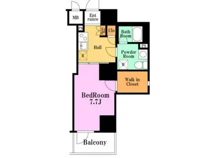 ランドステージ両国(1K/6階)の間取り写真