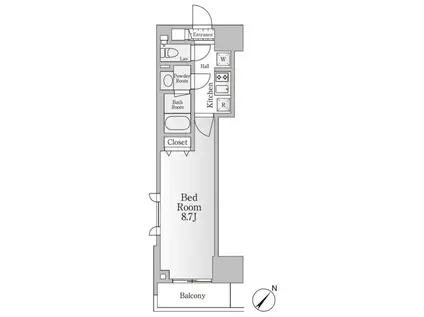 レジディア神田淡路町(1K/7階)の間取り写真