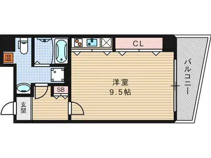 RIPPLUGROWNANBA(1K/10階)の間取り写真