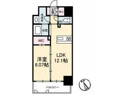 ヴィラシオン大手町(1LDK/3階)の間取り写真
