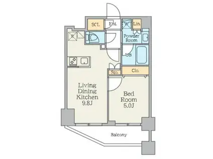 クレストコート中板橋(1LDK/3階)の間取り写真