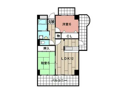 メゾンドプラム嵐山(2LDK/4階)の間取り写真