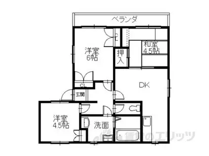 セリハイツ(3DK/1階)の間取り写真