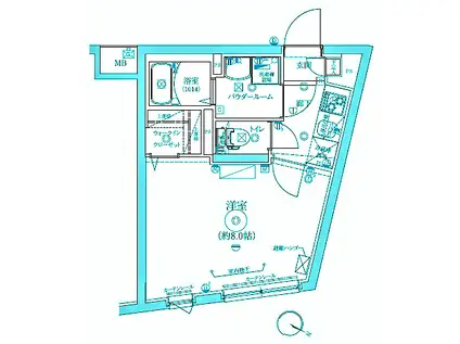 リルシア都立大学(1K/3階)の間取り写真