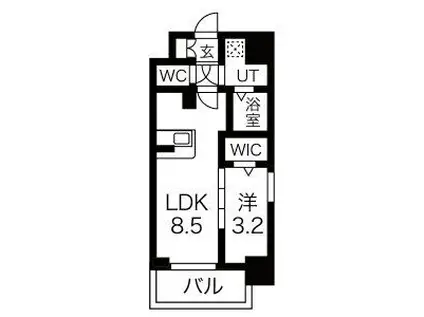 ファステート栄セントラル(1LDK/2階)の間取り写真