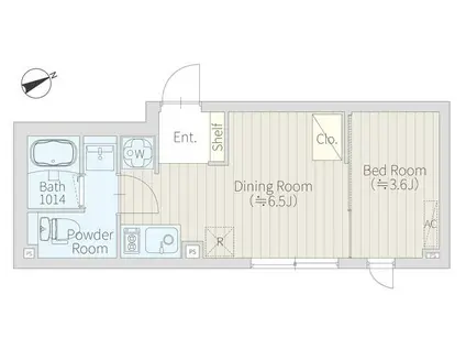 FIRM西新宿 ファーム西新宿(1DK/3階)の間取り写真