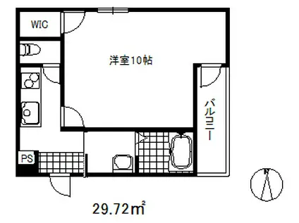 フジパレス小河通2番館(1K/2階)の間取り写真