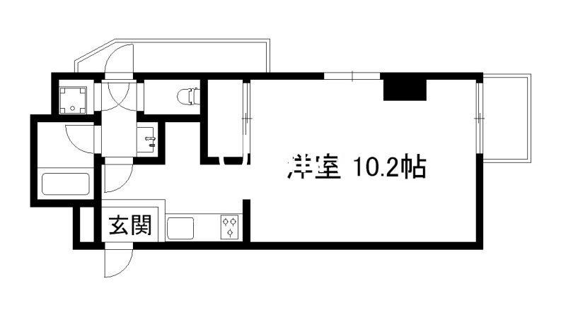 グランエターナ京都(1K/5階)の間取り写真