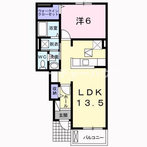 エスポワール A(1LDK/1階)の間取り写真