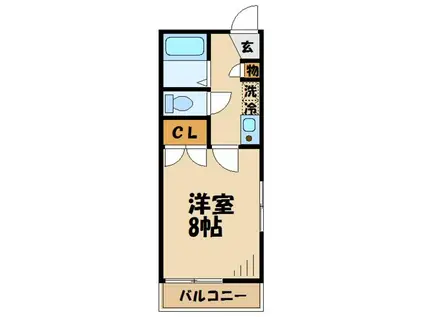 さくらハイツ(1K/1階)の間取り写真