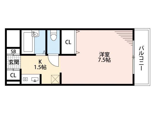 コパンジューヌIII(ワンルーム/4階)の間取り写真