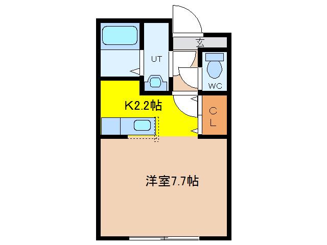 ダイワパレス富岡(1K/4階)の間取り写真