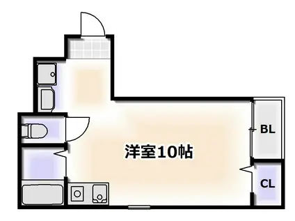 ハーベスト(ワンルーム/2階)の間取り写真