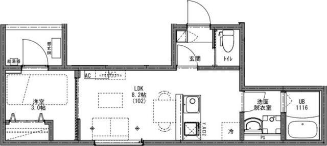 KEIAI RESIDENCE 西大宮(1LDK/2階)の間取り写真