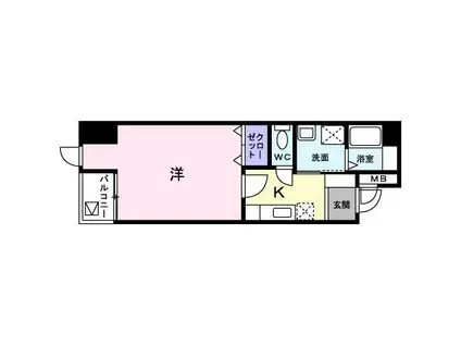 グレース栗林(1K/2階)の間取り写真