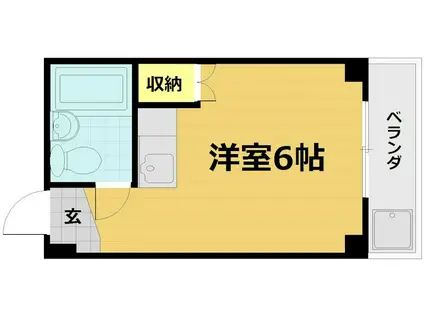 サンモール青木(ワンルーム/2階)の間取り写真