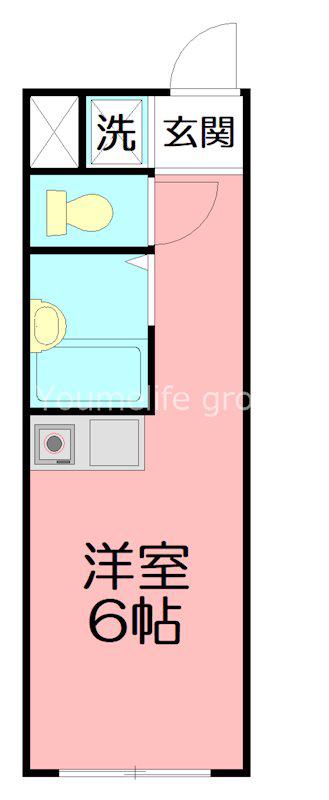 UTレジデンス港北 A棟(ワンルーム/2階)の間取り写真