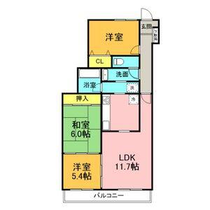 サンコート有松(3LDK/2階)の間取り写真