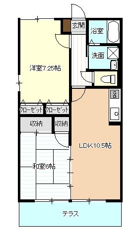 シンフォニーII(2LDK/1階)の間取り写真