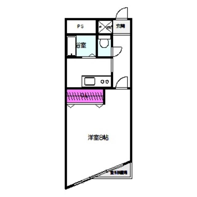プレジデントハイツ(1K/6階)の間取り写真