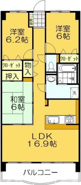 サントノーレ宇多津弐番館(3LDK/7階)の間取り写真