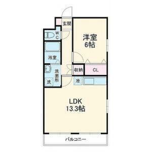 プランドール(1LDK/1階)の間取り写真
