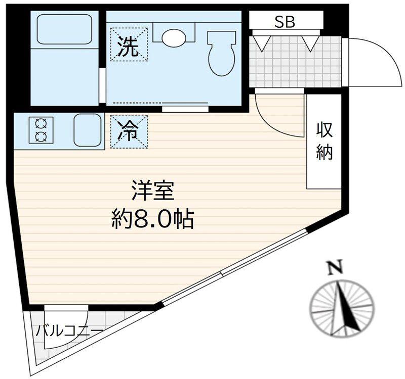 トリエールEBISU(ワンルーム/4階)の間取り写真