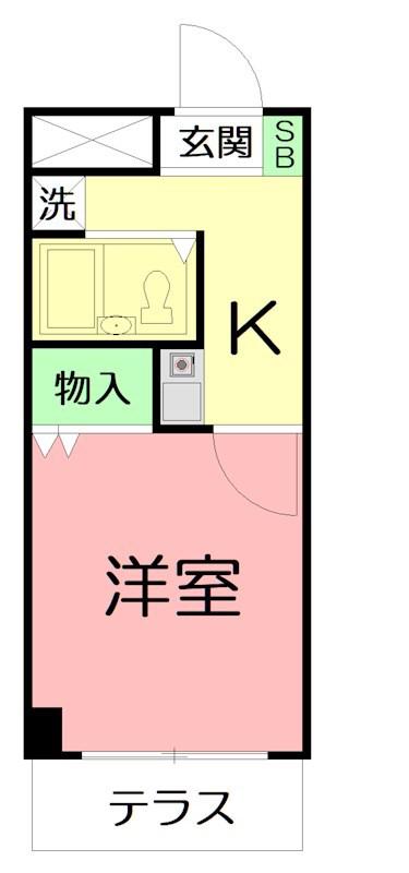 グレース平塚(1K/3階)の間取り写真