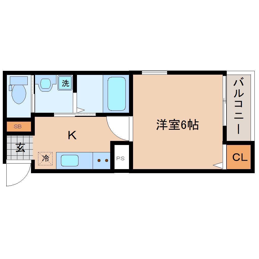アーバン清水沼(1K/2階)の間取り写真