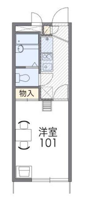 レオパレスリブ(1K/1階)の間取り写真