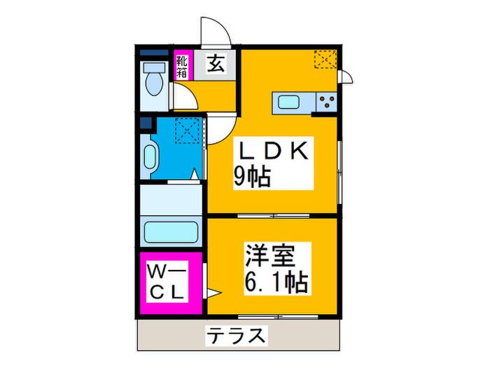 南海泉北線 深井駅 徒歩13分 3階建 築11年(1LDK/1階)の間取り写真