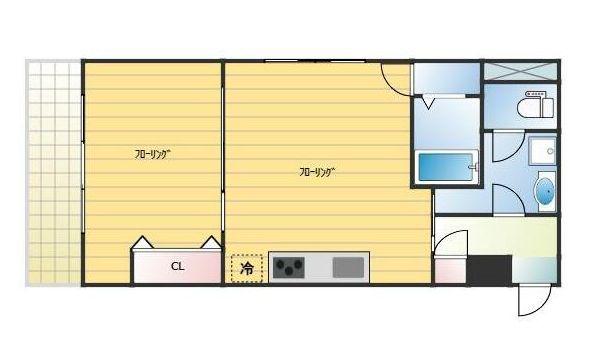 ヴィップ新宿御苑(1LDK/6階)の間取り写真