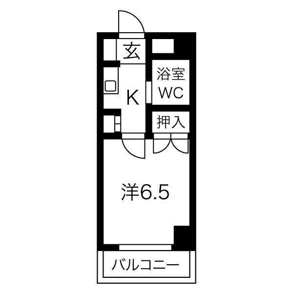 AVORIO上矢田(1K/4階)の間取り写真