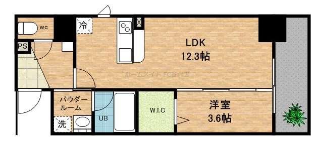 ソシオ心斎橋(1LDK/5階)の間取り写真
