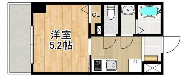 MODERN PALAZZO諫早駅前(1K/14階)の間取り写真