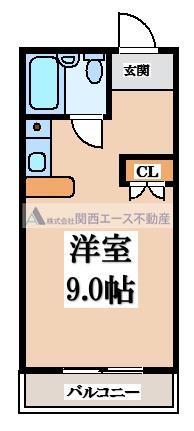 セレーブル(ワンルーム/4階)の間取り写真