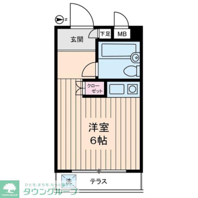 セントヒルズ一ツ橋学園(ワンルーム/1階)の間取り写真