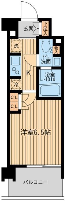 BLESS上池袋(1K/3階)の間取り写真