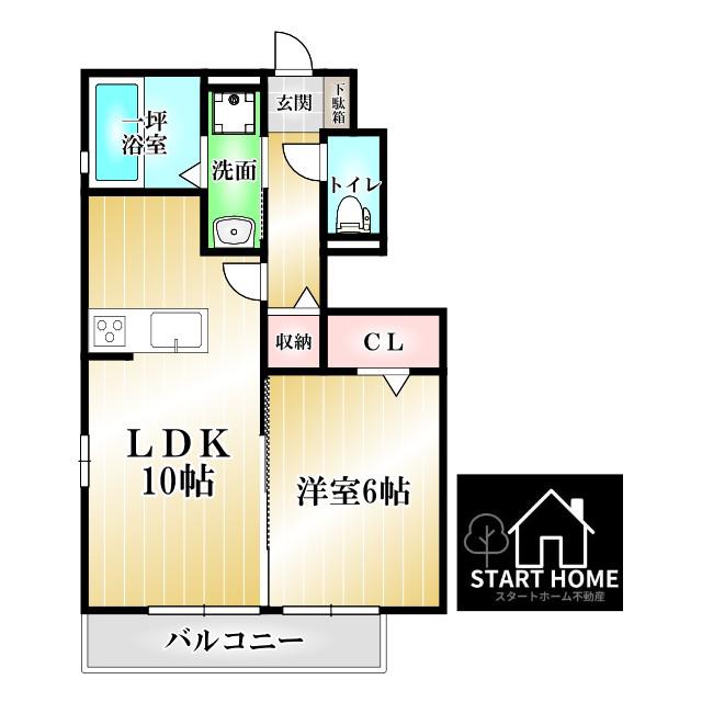 SEEDS WIT北矢三(1LDK/1階)の間取り写真