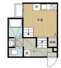 グリシーヌ岩槻本町(ワンルーム/1階)の間取り写真